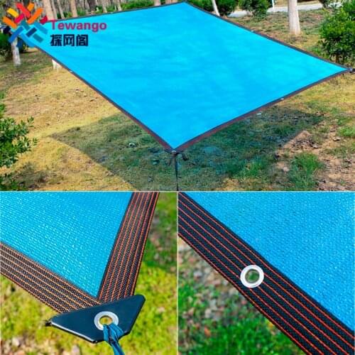 Tewango Blue Swimming Pool Sun Shade Net Patio Custom Size Shading Cloth Garden Plant Shelter 90%UV Protection Netting