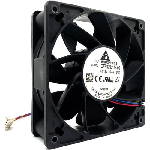 QFR1212HE-00 120*120*38mm DC12V 6.4A,Powerful High Speed CFM Air Flow Cooling Fan,DC 12V
