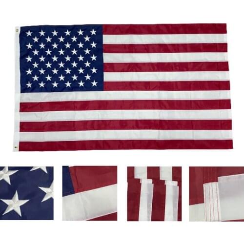 Embroidered USA Flags Embroidered USA Nylon Flags