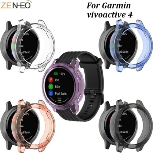 For Garmin vivoactive 4 TPU Protective case Replacement smart watch Accessories For Garmin Active Protection cover Shell