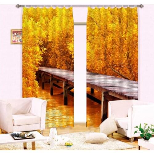 Yellow Window Curtain Blackout Living Room Dormitorio office Bedroom Customized size Drapes Rideaux Cortinas Cushion cover