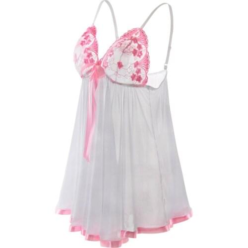 S M L XL 2XL 3XL 4XL 5XL 6XL Plus Size Women Embroidery Dress Underwear Hot Sexy Lingerie Babydolls Apparel Xmas Gift