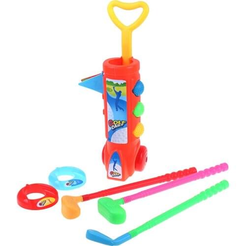 1 Set Outdoor Children Golf Club Toys Plastic Mini Golf Sports Educational Toy