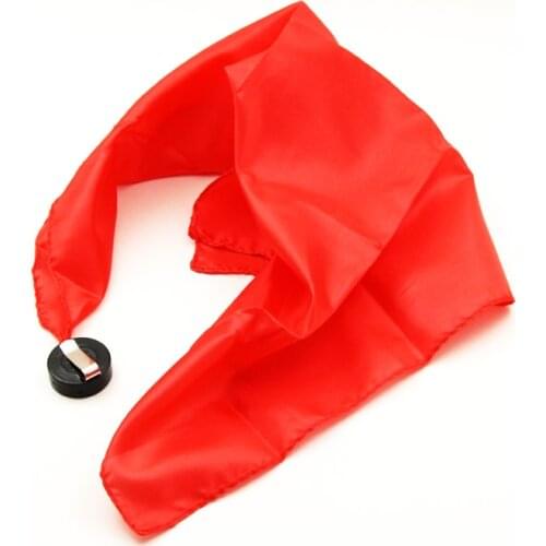 1pcs " Silk Thru Cane Stage Magic Tricks Silk ( 45*45cm ) For Professional Magicians Streets Props Tools Funny Magic Toys For