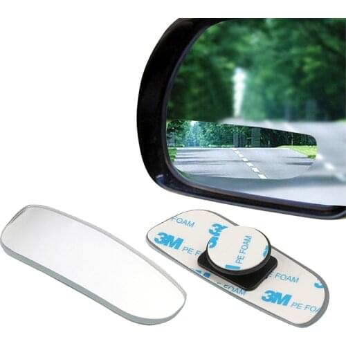 2pcs Car Mirror 360 Degree Wide Angle Convex Blind Spot Mirror Parking Auto Motorcycle Rear View Adjustable Mirror Accessories
