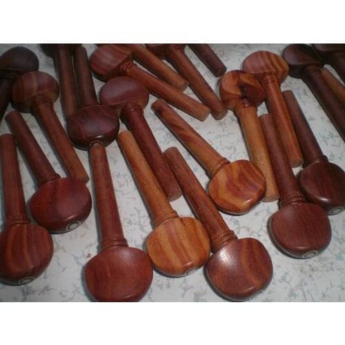 20 PCs Rose wood Violin pegs and 5 PCs End pin Quality Violin parts 4/4