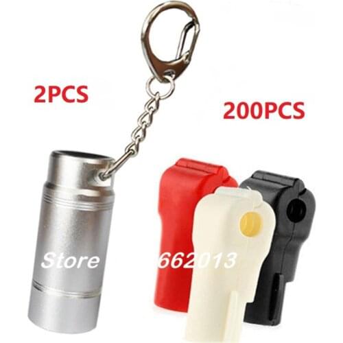 200+2)PCS EAS Security Retail Shop Security Display Hook Anti Sweep Theft Stop Lock 4MM-8MM