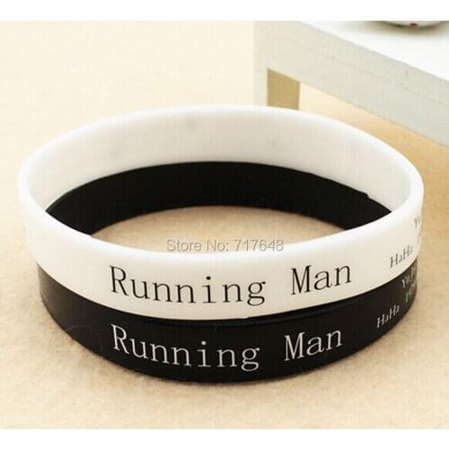 300pcs Korea Running Man Props wristband silicone bracelets free shipping by FEDEX