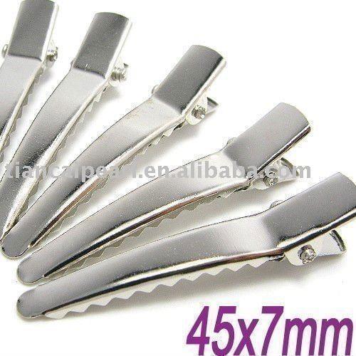 45x7mm 1000pcs Antique Bronze Plated tip head metal hair alligator clip Hair jewelry Accessories Fittings Components