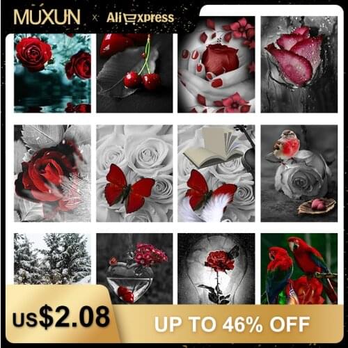 5D Diamond Painting Full Square Flower Diamond Embroidery Sale Roses Diamond Mosaic Picture Of Rhinestone Home Decor Gift H882