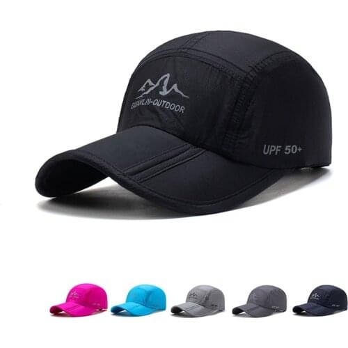 Baseball Cap for Men Women Foldable Snapback Fast Dry Hat Waterproof Breathable Portable Light Czapka Z Daszkiem Casquettes de