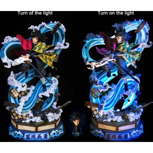 Presale Demon Slayer [With LED Light] SDS Simple Engraved Water Column Yoshiyuki Tomioka GK Limited Statue Figure