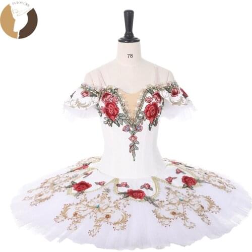 FLTOTURE Cupid ballet Dress Light Green Chiffon Skirt Professional Ballet YAGP Competition Short Skirts Diana Variation Clothes