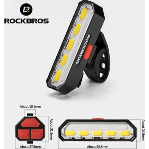 ROCKBROS Bicycle Rear Lights LED Cycling TailLight Remote Control Turn Signal Lamp Auto 6 Model Rechargeable Bike Rear Lights