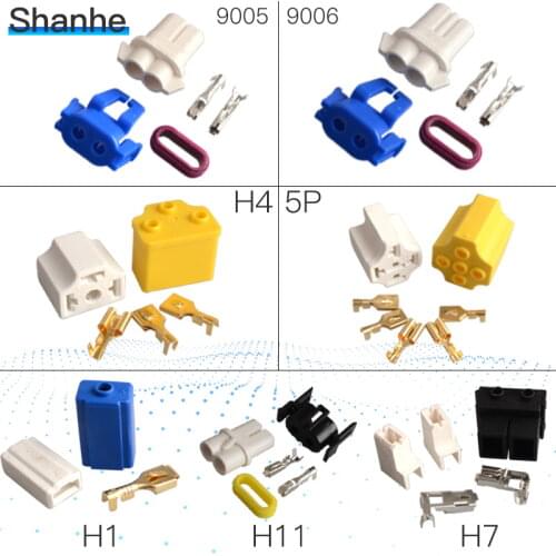 H1 H4 H7 9005 9006 H11 Car Truck Female Ceramic Headlight Extension Connector Plug Light Lamp Bulb Wire Socket Adapter