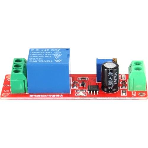 Red DC12V Pull Delay Timer Switch Adjustable Relay Module 0 to10 Second T1098 P C66