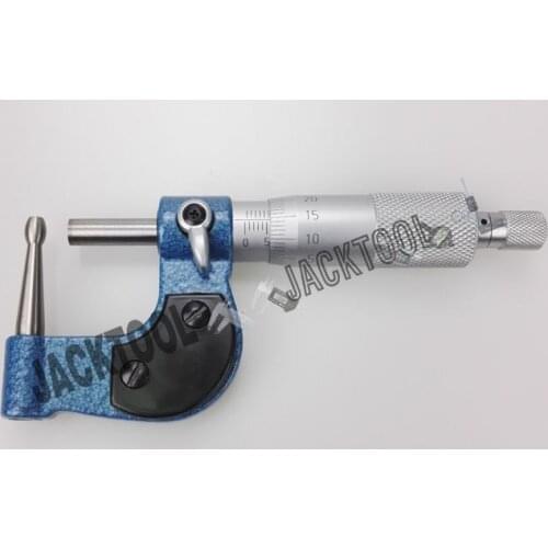 0-25mm Tube Micrometer with Drum Head Accuracy 0.01 Outside Micrometer Carbide Tipped Gauge For Measuring Pipe Wall Thicknesses