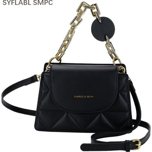 Fashion PU Leather Crossbody Bag for Women 2021 Luxury Simple Solid Color Shoulder Bag Ladie Design Chain Messenger and Handbag