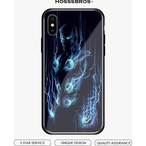 Thor Thunder Art Tempered Glass Soft silicone Phone Case Shell Cover For iPhone 5 5S SE 6 6S 7 8 Plus X Xr Xs 11 Pro Max