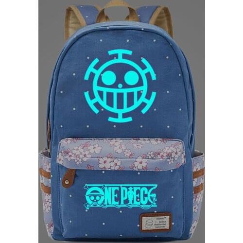 New Cute Luminous One Piece Prints Boys Girls Kids Bookbag Women Flower Travel Backpack Canvas Men Bagpack Packsack Schoolbag