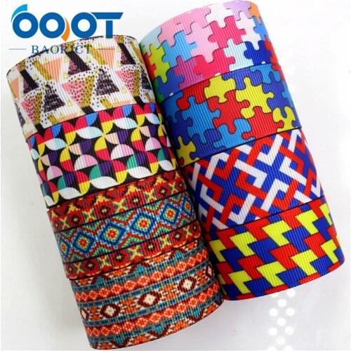 OOOT BAORJCT 176166 25mm 10yard Cartoon Ribbons Thermal transfer Printed grosgrain Wedding Accessories DIY handmade material