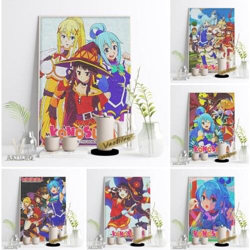 KonoSuba Hot Cartoon Manga Poster Japan Anime Print Art Canvas Painting Modern Living Room Home Decor Fans Collection Gift Idea