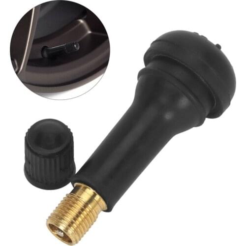 Dropship Universal4PCS TR414 Rubber Car Tyre Wheel Rims Stem Air Valve Cap Valve Dust Cover Tubeless Tire Valve Rubber Cap Black