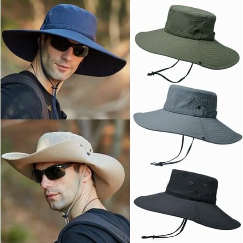 6 Colors Wide Brim Hat Breathable Fisherman Hat UV Protection Sunshade Hat Climbing Summer Hats Caps