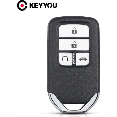 KEYYOU Smart Remote Car Key Shell Case Fob For Honda Civic 2015 2016 4 Buttons Auto Styling