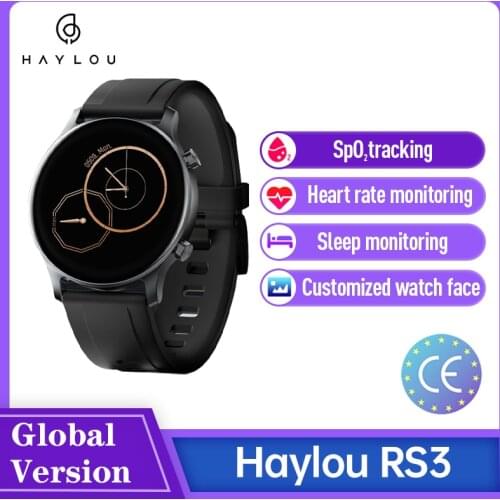Haylou LS04 RS3 Smartwatch GPS Professional Sports Modes 1.2-Inch AMOLED Screen Heart Sleep Monitoring 2 Weeks Of Battery Life