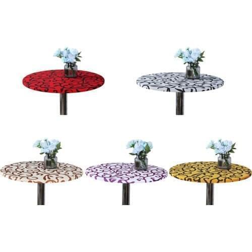 Modern Round Table Cover Stretch Tablecloths Elastic Wedding Party Table Cloth New Home Decoration Party