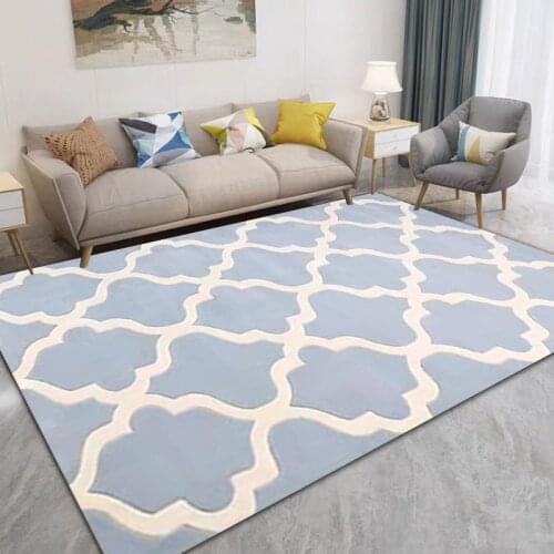 Modern Nordic Minimalist Geometric Classic Carpet Custom Living Room Tapis Salon Bedroom Striped Acrylic Blended Multi-Size
