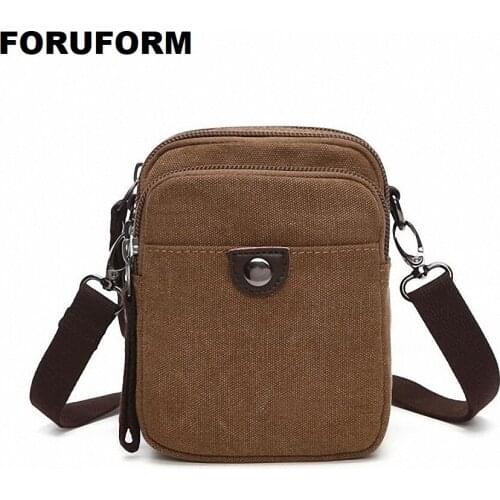 2020 New Mens Crossbody Bag Multifunctional Men Casual Bag Quality Male Shoulder Messenger Bags Canvas Small Handbag LI-2073
