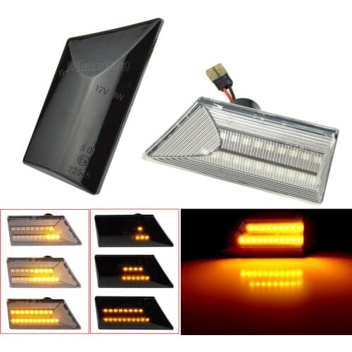 LED Car Side Marker Light For Opel Vectra C 2002-2008 Signum 2003-2008 Turn Signal Lamp Dynamic Flowing Water Blinker
