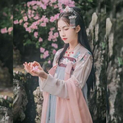 Chinese Traditional Fairy Costume Women Hanfu Clothing Oriental Folk Dance Clothing Lady Han Dynasty Princess Dress Cosplay