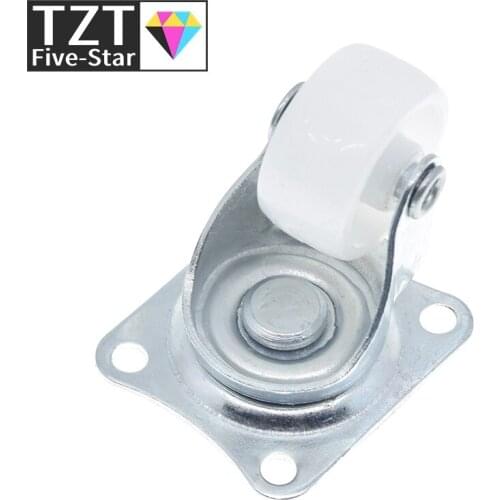 Universal Swivel Casters 1" Wheels White Roller Wheel For Furniture Trolley Chair Swivel Caster Wheel