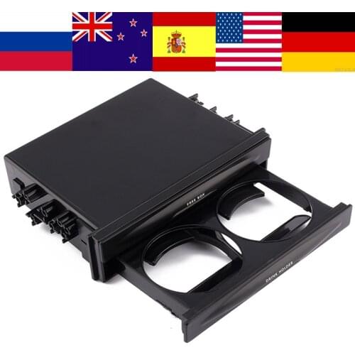 Universal Car Double Din Radio Pocket Drink Cup Holder Storage Organizer Box Multifunctional Car Box