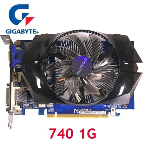 100% GIGABYTE GT 740 1GB Video Cards 128Bit GDDR5 Graphics Card for nVIDIA Geforce GT740-1GB VGA Cards stronger than GTX650 Used