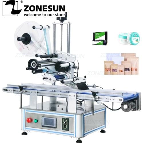 ZONESUN Automatic Labeling Machine ZS-TB150PB Flat Surface Card Paper Pouch Box Book Cover Label Sticker