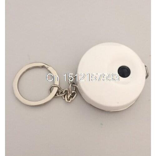 1/pk White Red Blue Yellow Black Chain Hoist Tape Measure 1.5 meter 60 Inch 150cm Button Key Chain Germany Ruler