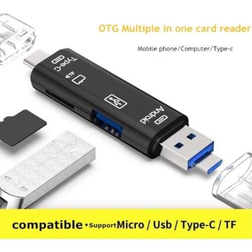 1PC All In 1 Usb 3.1 Card Reader High Speed SD TF Micro SD Card Reader Type C USB C Micro USB Memory OTG Card Reader