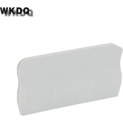 D-ST2.5-TW End Cover 10Pcs For ST2.5/PT2.5-TW Twin 3 Connector Blocks L61/H29.5/W2.2mm DIN Rail Terminal Block Plate D-ST 2.5-TW