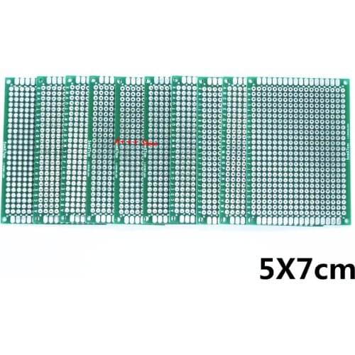 10pcs high quatity!! Double Side Prototype PCB diy Universal Printed Circuit Board 5x7cm