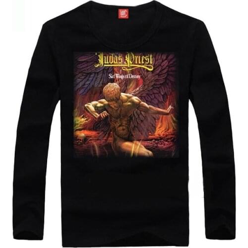 10 designs Judas Priest Rock Brand Cotton shirt 3D hell Angel mma rocker fitness Hardrock heavy Metal skateboard full sleeve