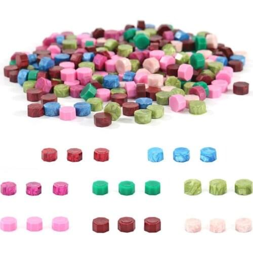 100Pcs Octagon Vintage Sealing Wax Beads Tablet Pill DIY Craft Stamp Wax Waxing Envelop Sealing Stamp Wax
