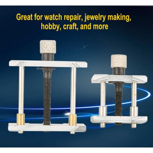 2pcs 2 In 1 Reversible Watch Wristwatch Case Movement Holder Vice Clamp Fixing Tool Watch Repair Tool Kit for Watchmakers