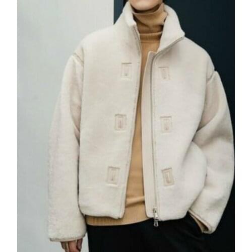 2020 Autumn Winter Mens Luxury Real Fur Shearing Motorcycle Jacket with Fur Long Coats Fashion Warm Cashmere Overcoat Outwear