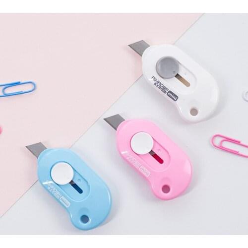 3pcs Lovely Pure Color Utility Child DIY Handmade Knife/Mini Portable Parcel Paper Box Blade Cuttter Letter Opener