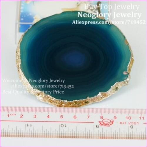 3pcs Natural Gems Crafts Semi Precious Green Glass Slice Coaster Cup Mug Glass Beverage Holder Pad Druzy Quartz Geode Glass