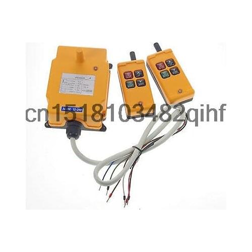 4 Buttons HS-4 1Speed 2 Transmitter Hoist Crane Truck Remote Control System